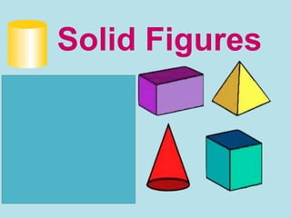 Solid Figures
I can identify,
classify,
and compare three
dimensional geometric
figures using appropriate
terminology and
vocabulary.
 