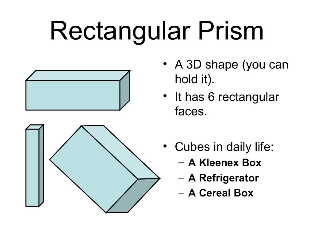 rectangular prism - definition, properties, examples &... Solid figures 6th grade power point