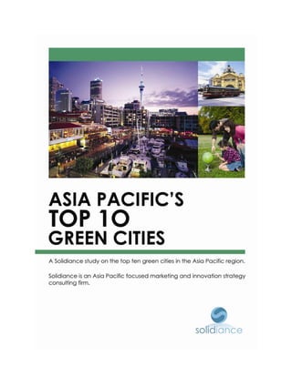 Top 10 Asia Green Cities -  Asian Green City Index - www.solidiance.com 