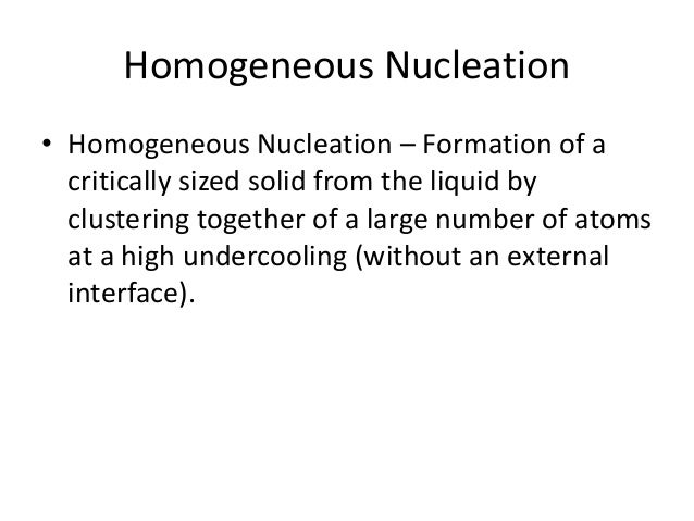 Solidification Of Material Solidification Of Material