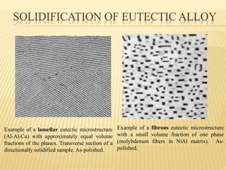 Eutectic Microstructure Examples Solidification of alloys | PPTX