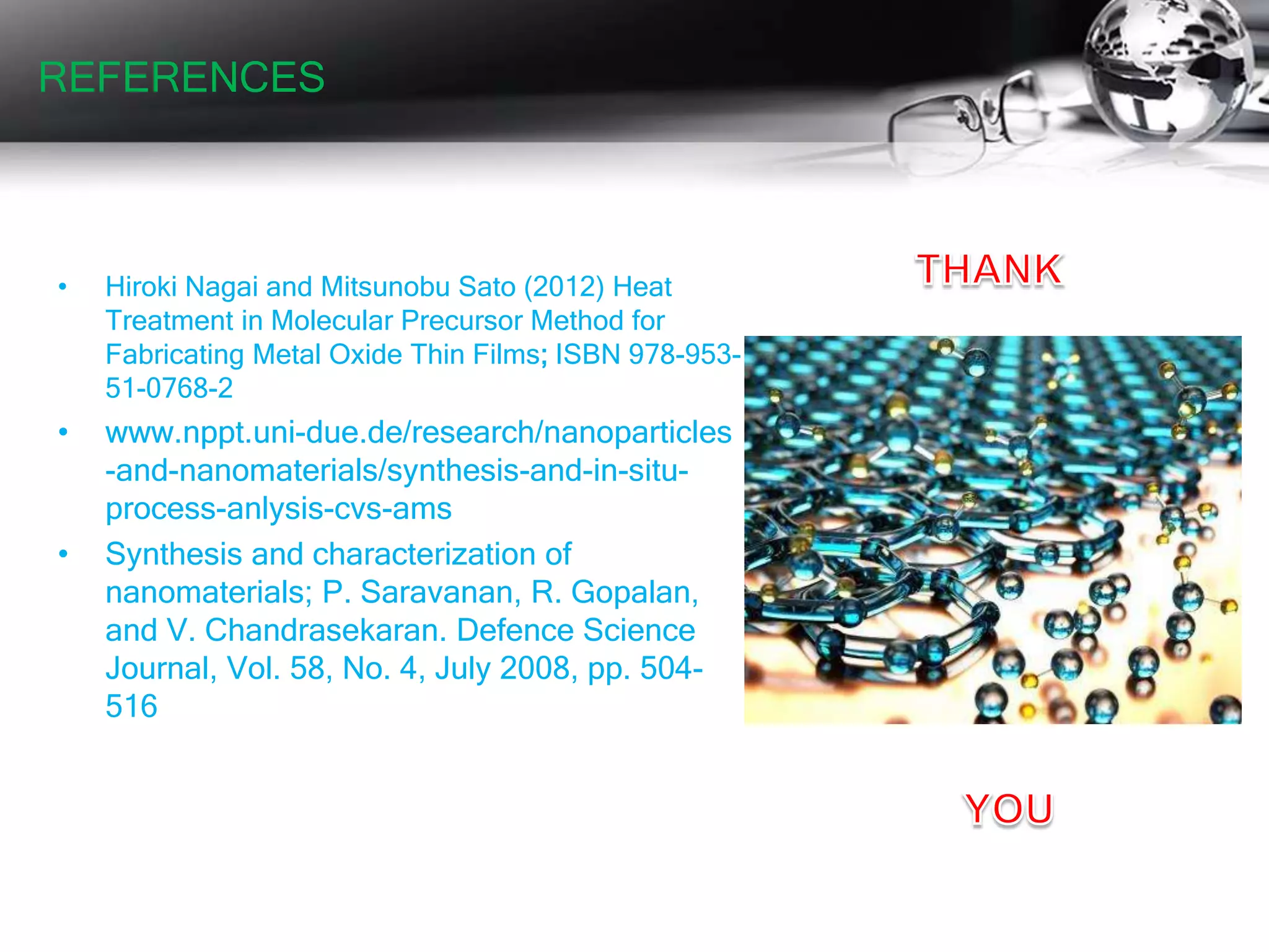 Solid, liquid and gas phase synthesis of nanomaterials | PPTX