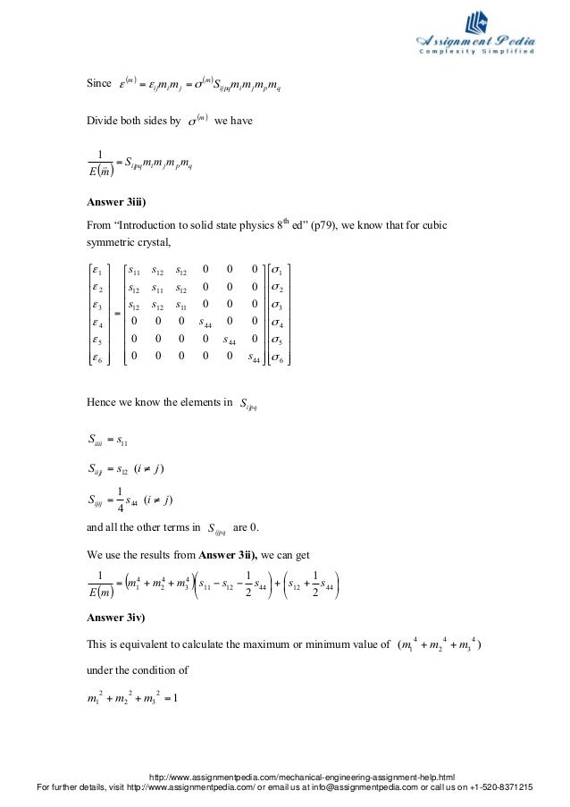 Solid mechanics homework answers picture