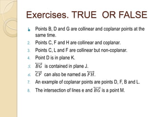 Exercises. TRUE OR FALSE


 