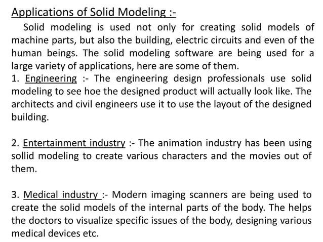 Solid modeling | PPTX