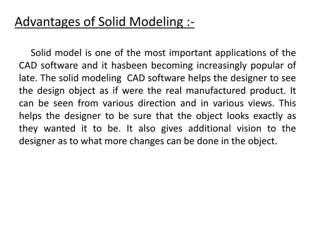 Solid modeling | PPTX