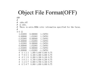 Object File Format(OFF)
 