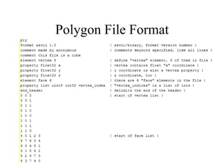Polygon File Format
 