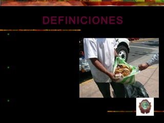 DEFINICIONES
   Recuperación: Es la acción que
    permite seleccionar y retirar los
    residuos    sólidos   que    pueden
    someterse a un nuevo proceso de
    aprovechamiento para convertirlos
    en materia prima útil para la
    fabricación de nuevos productos.

   Reciclaje: Es el proceso mediante
    el cual se aprovechan y transforman
    los residuos sólidos recuperados y
    se devuelve a los materiales su
    potencialidad de reincorporación
    como materia prima para la
    fabricación de nuevos productos.

   Separación en la fuente: Es la
    clasificación de los residuos sólidos
    en el sitio donde se generan para su
    posterior recuperación.
 