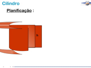 Cilindro
  Planificação :




                   h


           x
               R
 