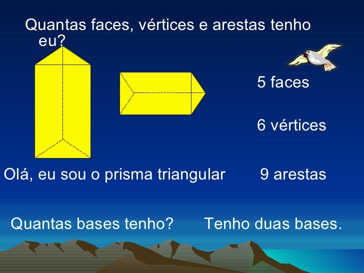Quantas Faces Arestas E Vértices Respectivamente Tem Esse Prisma