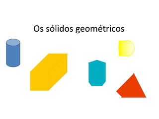 Os sólidos geométricos
 