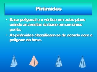 Planificação de alguns poliedros;
