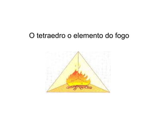 O tetraedro o elemento do fogo
 