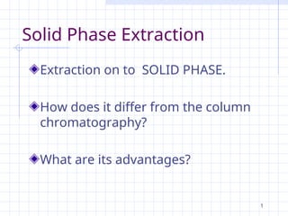 Comprehensive Overview of Solid Phase Extraction Techniques and ...