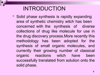 Comprehensive Overview of Solid Phase Synthesis in Pharmaceutical ...