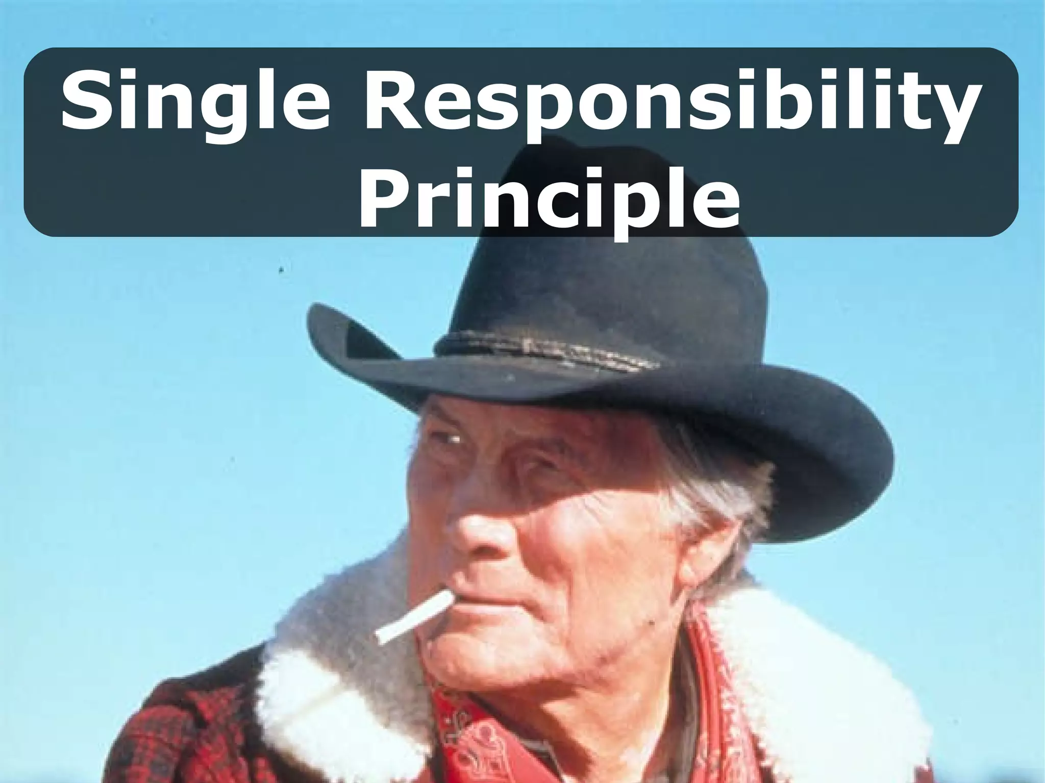 Single Responsibility   Principle 