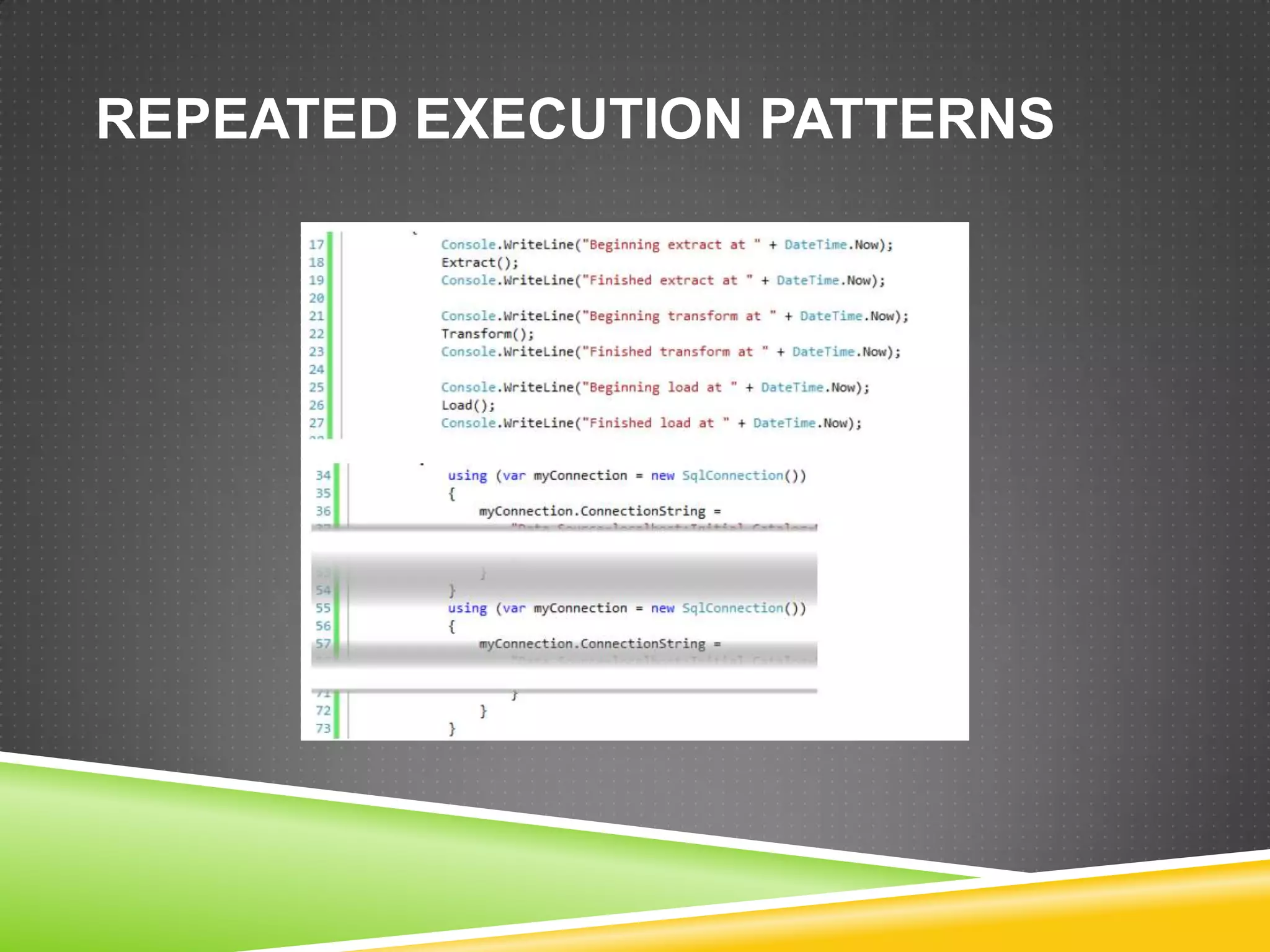 REPEATED EXECUTION PATTERNS
 