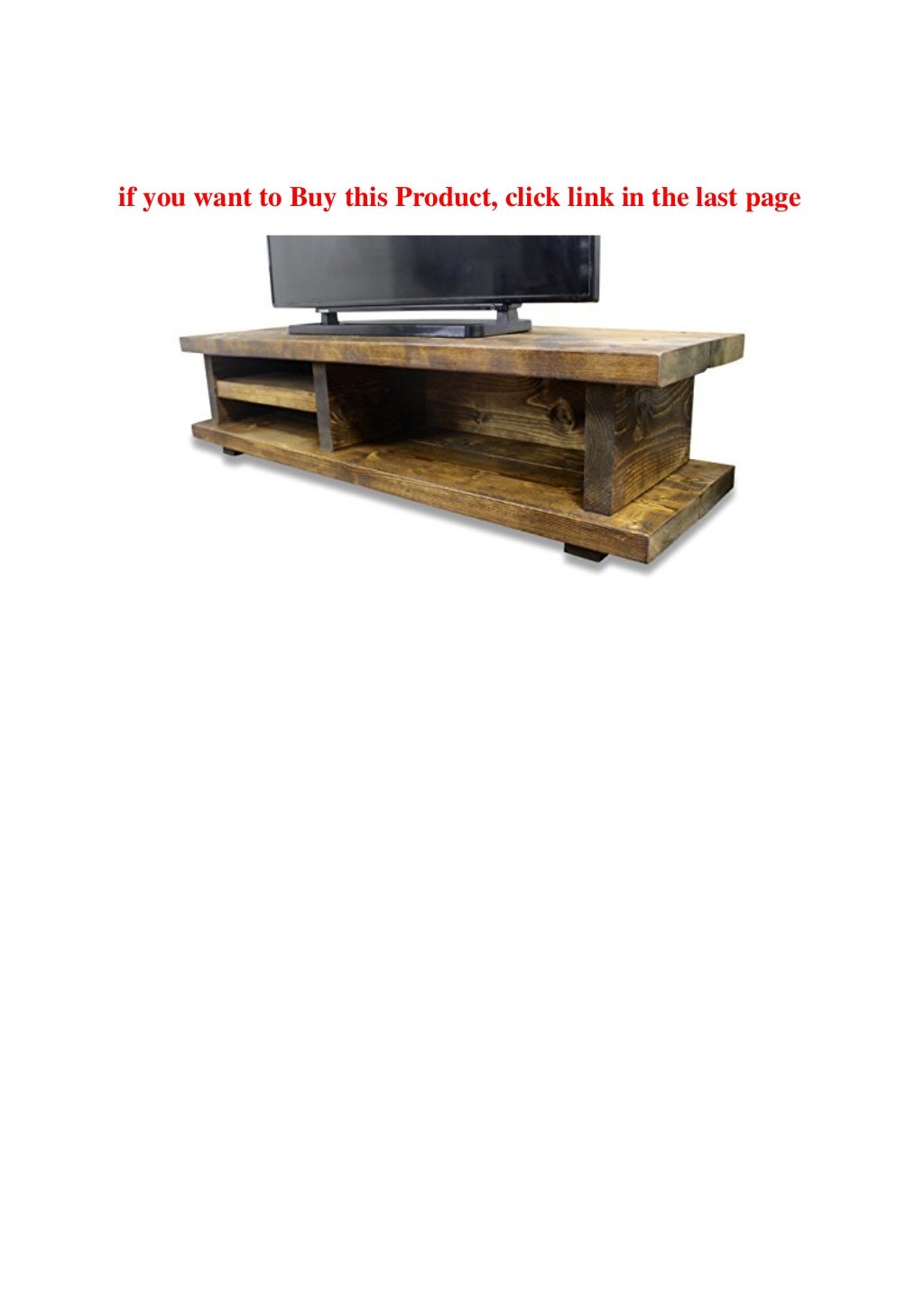 Solid Rustic Handmade Pine TV Unit finished in a Chunky Country Oak