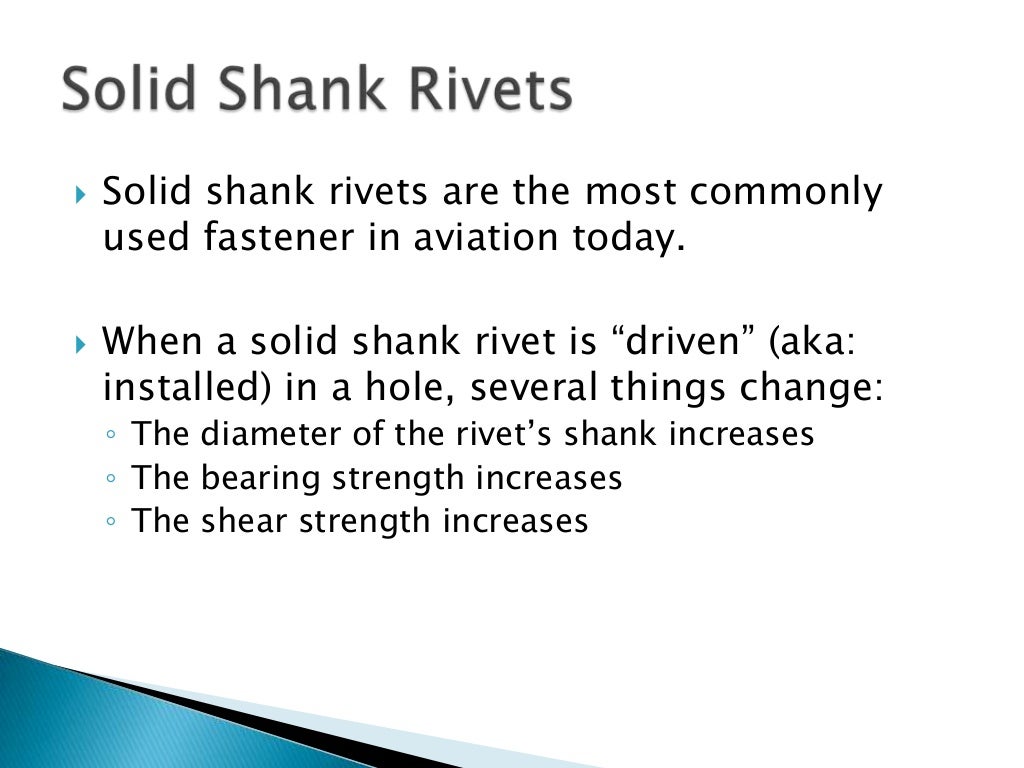 Solid Shank Rivet Codes