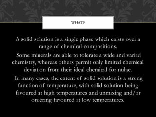 Solid Solution Examples