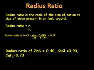 Radius Ration Rule Solid state | PPTX