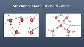Structure of Molecular crystal -Water
 