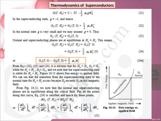 Thermodynamics of Superconductors
 