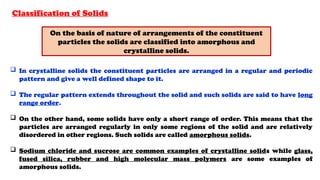 Solid Classification Comprehensive Overview of Solid State Chemistry and Crystal Structures ...