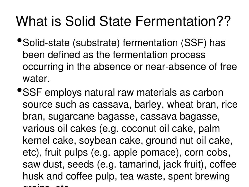 Solid state fermentation - SliDe 2 1024