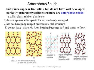 Solid state part 1 | Chemistry Class 12 | By Mrs. Shubhada Walawalkar | PDF