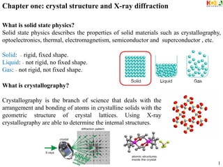 Solid state physics_Chapter 1.pdf ppt last year | PDF