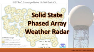 DAVID KANE
CAP480
16 OCT 2016
Images: Skow, 2013; & Weather Radome, n.d.
 