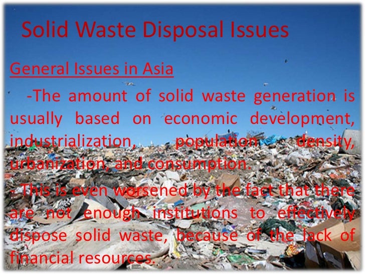 Solid waste disposal