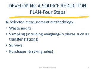 Source Reduction Tech Example Solid Waste Management | PPTX
