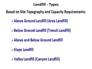 Landfill - Types
 