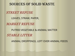 SOLID WASTE HANDLING AND MANAGEMENT AT INDIVIDUAL AND COMMUNITY LEVEL | PPT