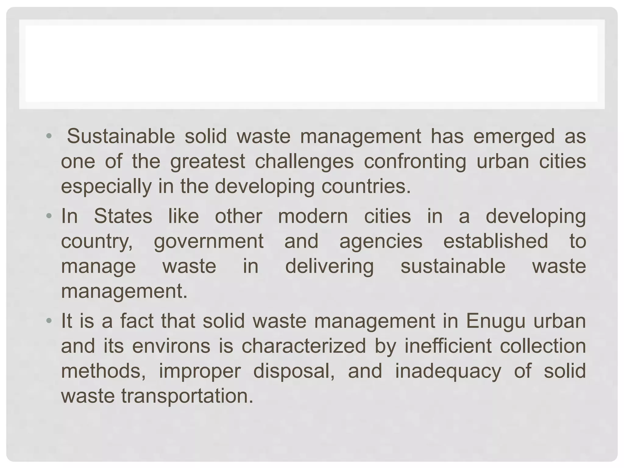 Solid waste management and its effects on economical Growth | PPTX