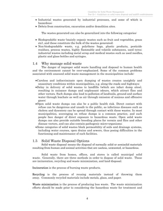 (Draft) Guideline for Solid Waste Management | PDF