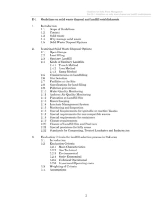 (Draft) Guideline for Solid Waste Management | PDF