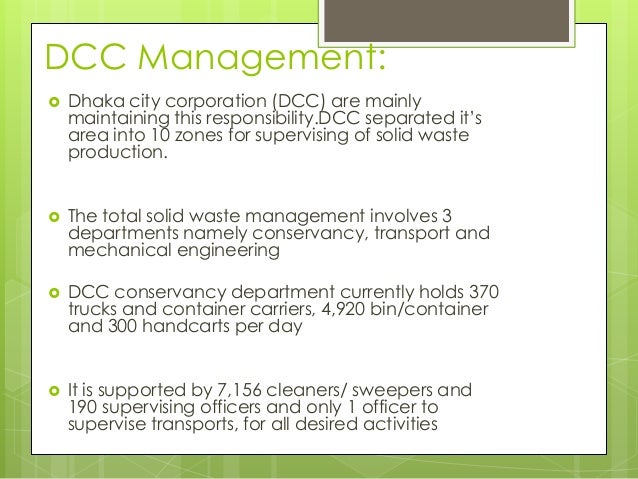Solid Waste Management of Dhaka City Corporation