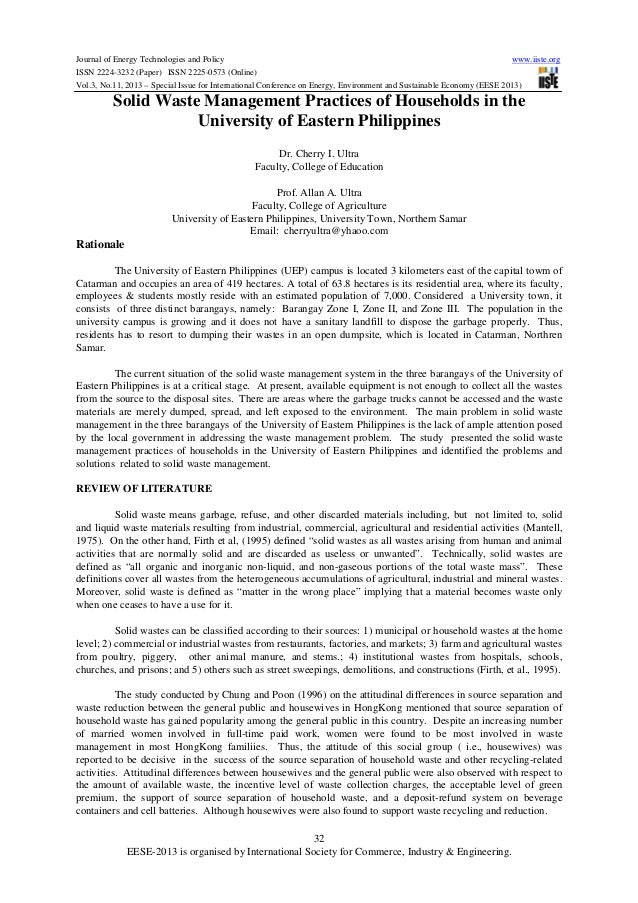 Solid waste management in schools in the philippines thesis picture