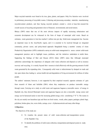 Solid waste management rajshahi | PDF