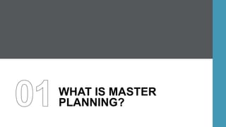 WHAT IS MASTER
PLANNING?
 