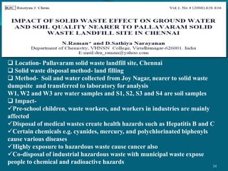 Solid waste pollution and its impact on environment | PPTX
