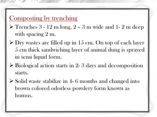 Solid waste treatment and solid wastes as sources of energy and food. | PPT