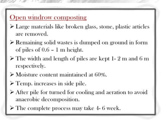 Solid waste treatment and solid wastes as sources of energy and food. | PPT