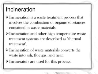 Solid waste treatment and solid wastes as sources of energy and food. | PPT