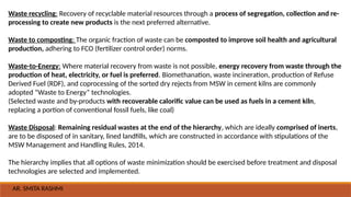 SOLID WASTE TREATMENR AND MANAGEMENT PPT | PPTX