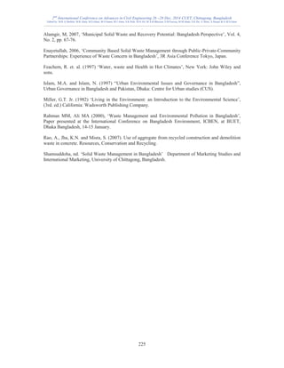 Solid Waste Management System: A Study on Cox-Bazar Pourashava | PDF